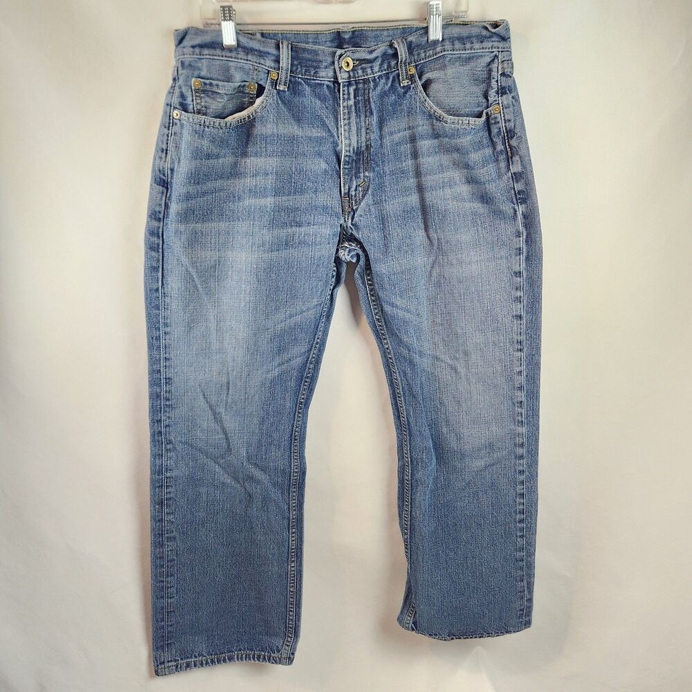 Levis 559 Jeans Mens 36x30 Medium Light Wash Blue Denim Relaxed Straight Skater